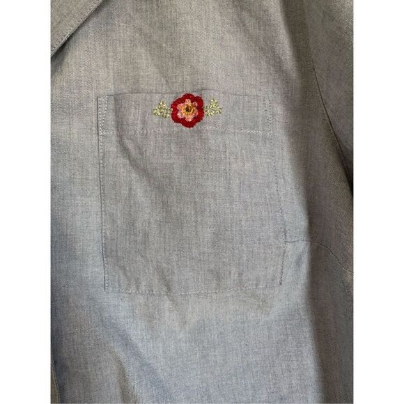 Vintage 90's Alfred Dunner Womens Floral Embroidered Button Shirt sz 16 Boho - Picture 8 of 8